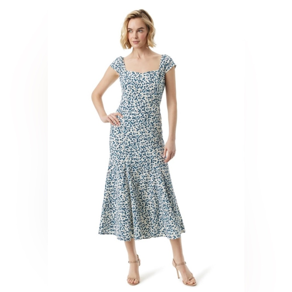 Jessica Simpson Long Blue & White Floral Women's Dress- Size 4X